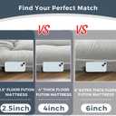 MAXYOYO 6" Extra Thick Japanese Floor Mattress Futon Mattress, Foldable Tatami Pad for Adults, Roll Up Floor Mat for Living Room Guest Room RV, Grey, Full