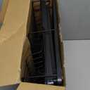 Compact Dish Drainer for Kitchen Counter - Expandable Large Capacity Drying Rack with Removable Cutlery Holder, Anti-Rust Plate Rack, Non-Slip Feet (Black)