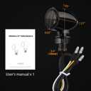 4-LED Bullet Turn Signals Mini Motorcycle Blinkers, Universal 10mm Mounting Hole, Front Rear Indicators Compatible with Honda, Kawasaki, Suzuki, Yamaha, Harley, Bobber, Chopper