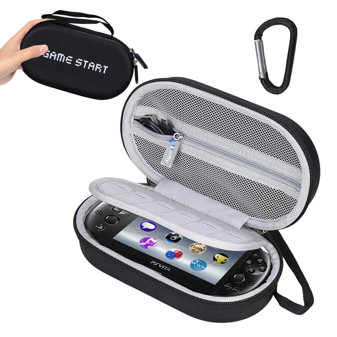 worfty Storage Case for PS Vita 1000/2000, Carrying Bag Compatible with PSVita PS Vita Slim Travel Bag(Case Only) (Game Start (Black))