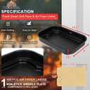 Foodi Smart Grill Pans & Air Fryer Liners for Ninja FG551 Foodi XL 6-in-1 Indoor Grill, Non-Stick Air Frying Griddle Plate with Disposable Perforated Paper for Ninja Air Fryer Accessories