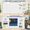 Cinrobiye 2 Pack Tri Fold Poster Board 36 x 48 Inches, White Corrugated Science Fair Display Board, Foldable Presentation Board for School Projects, Classroom Displays, Tabletop Exhibits