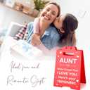 7 x Lodeskee Aunt Birthday Gifts from Niece Nephew, Valentines Day Gifts for Aunt, Mothers Day Wedding Anniversary Presents for Aunt, I Love You Aunt Novel Decorative Signs & Plaques for Aunt, Red