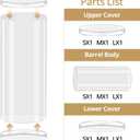 3Pcs Transparent Cylinder Pedestal Stands, Thickened PVC Round Pedestal Display Plinth Pillars for Wedding Birthday Babyshower Decoration Art Decor
