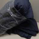 CozyLux California King Comforter Sets Navy Blue, 7 Pieces Cal King Bed in a Bag, All Season Bedding Sets with Stitch Quilted Comforter, Flat Sheet, Fitted Sheet, Pillowcases