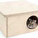 Niteangel Birch Chamber-Maze Hamster Hideout - Small Pets Woodland House Habitats Decor for Hamster Mice Gerbils Mouse