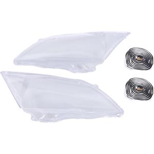 Pair Left&Right Side Clear Headlight Headlamp Lens Cover Compatible with Honda CRV 2007 2008 2009 2010 2011 Headlight Headlamp Cover Lens Shell Lampshades Provide Installation Glue