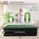 CHERIMOR Twin XL Air Mattress with Built-in Pump, 18" Raised Comfort, 500lbs Heavy-Duty Support, Anti-Sag Horizontal Beam, Leak-Resistant, 2-Min Fast Inflation Blow Up Bed for Home Guests & Camping