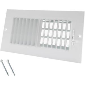 8 x 4 Inch [Duct Opening] Air Vent Covers for Wall or Ceiling - High Airflow 2 Way Steel Ventilation - Adjustable Wall/Ceiling Register, 9-3/4 Inch x 5-3/4 Inch [Overall Dimensions]