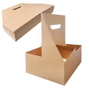 25Pcs Coffee Drink Carrier with Handle( 4 Cups),Assemblable Drink Holder with Handle,Disposable Cup Holders for Drinks, Great for All Your Drink and Food Delivery,Coffee Carrier