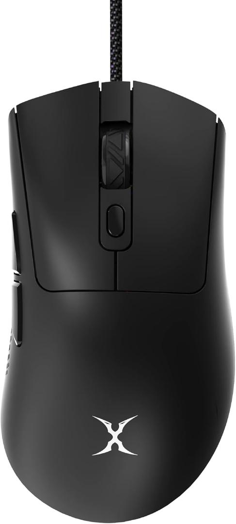 FOXXRAY SM-91 RGB Gaming Mouse, 7200 DPI, 60g Lightweight Wired Optical Mouse with 7 Programmable Buttons, Anti-Slip Grips, 6ft (1.8m) Braided Cable for Windows/PC/Laptop