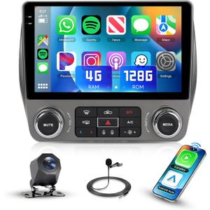 4G+128G Car Stereo for Chevrolet Chevy Camaro 2010-2015 Radio, 9inch in-Cell Touchscreen/Android 15/Wireless CarPlay/Android Auto/EQ/GPS/WiFi/5.0Bluetooth/FM/RDS/SWC/AHD Backup Camera