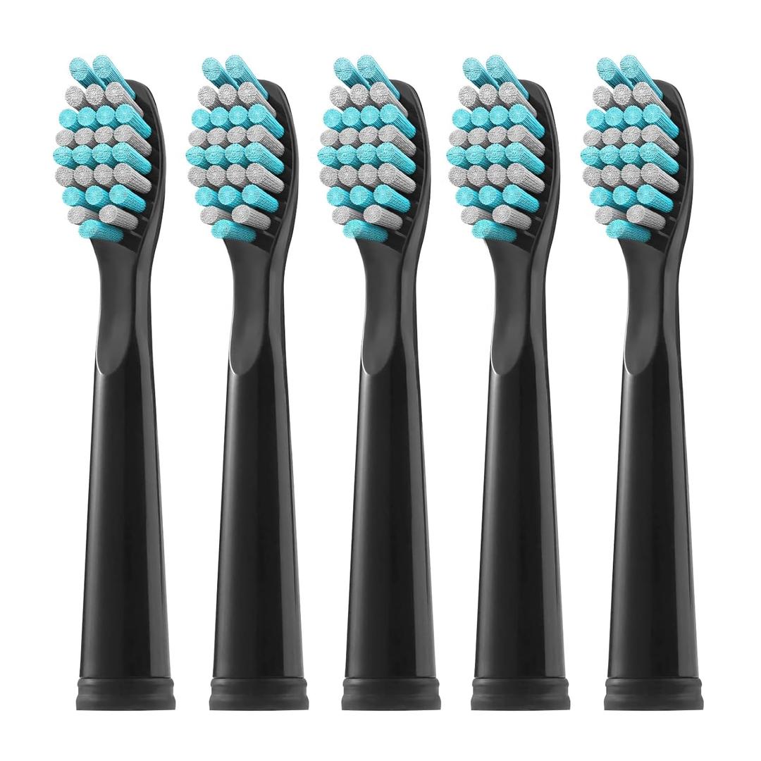 5 Pack Electric Toothbrush Replacement Heads Compatible with Fairywill FW-507/ 508/ 551/ 515/ 917/ 959/ 2011, FW-D1/ D3/ D7/ D8, Toothbrush Replacement Heads Compatible with SEAGO 958/ 2316/ SGKIDS-2303