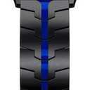 LDFAS for Galaxy Watch Active 2 40mm/44mm, 20mm Solid Stainless Steel Metal Watch Strap Compatible for Samsung Galaxy Watch 3 41mm/42mm Band, Black/Blue