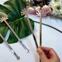Pack of 20 Sun Drink Stirrers,Acrylic Sunshine Cocktail Stir Sticks for Party&Festival Decorations,Baby Theme Stirrers (Rose Gold Mirror)