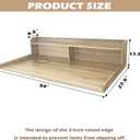 Royxen Laundry Countertop with 2-Tier Shelf Universal Fit, Washer and Dryer Countertop with Storage Space, Shelf Height 11.5 Inches, Solid Wood Core, White Oak, 54 inches x 27.5 inches x 11.5 inches
