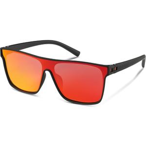 2 x Polarized Sunglasses for Men, Square Overized Fashion Sun Glasses Big Flat Rimless Glasses Shades UV Protection