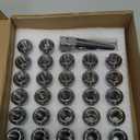 Orion Motor Tech M14x1.5 Wheel Lug Nuts 32 Pack, Chrome Lug Nuts 2 inches Tall Spline Drive Cone Seat with Socket Compatible with Ford F250 F350 Super Duty, Chevy Silverado 1500 2500HD and GMC Sierra