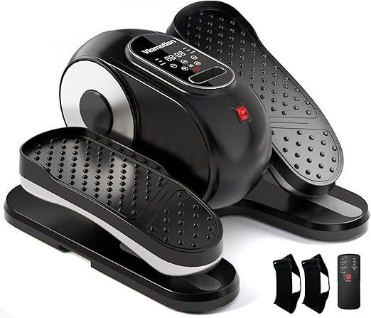 Under Desk Elliptical Machine, Ellipse Leg Exerciser as Seen on TV While Sitting for Senior with Remote Control, Portable & Quiet Pedal Exerciser with 12 Adjustable Speed, Black