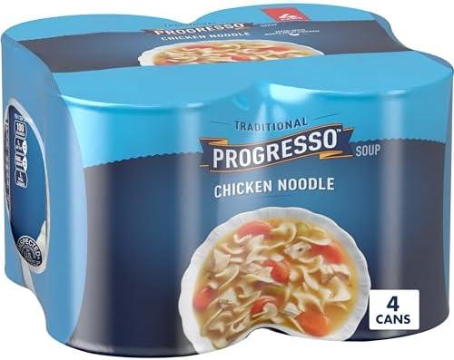 Progresso Traditional, Chicken Noodle Soup, Ready To Serve, 19 oz., 4 Pack Best By 02/06/2028