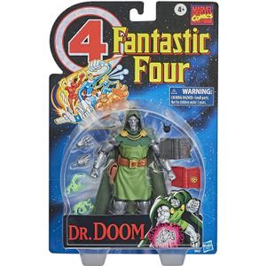 Marvel Vintage Series 6-inch Scale Dr. Doom Fantastic 4 Action Figure Toy, 10 Accessories, Marvel Super Hero Collectible Series, Ages 4 and Up