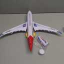 Bump and Go Airplane Toy with 4D Lights & Sounds, Realistic Moving Plane with Automatic Direction Change, Interactive Aircraft Toy for Boys & Girls Ages 312, (Red)