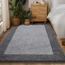 Washable Area Rug 34" x 60", Non Slip Kitchen Rug for Floor, Absorbent Entrance Runner Rug for Bedroom, Living Room, (Roll Packing) (Grey)