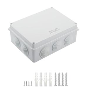 LeMotech ABS Plastic Dustproof Waterproof IP65 Junction Box Universal Electrical Project Enclosure White 7.8 x 6.1 x 3.1 inch (200 x 155 x 80 mm)