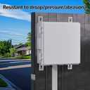 Electrical Junction Box, Ventilated Design, Cable Grommets, Indoor/Outdoor Use with Mounting Panel & Hinged Cover. Waterproof IP 65. (Grey Cover, 13"x13"x5.1")