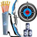 TEMI Bow and Arrow Set for Kids - Archery Toy Set - LED Light Up with Suction Cup Arrows, Target & Quiver, Indoor and Outdoor Toys for Children Boys Girls