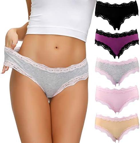 LYYTHAVON Women’s Underwear Soft Breathable Cotton Brief Ladies Panties 3-Pack XL