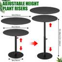 Novabright 3 Pack Adjustable Plant Riser for Inside Pot 21-34" Planter Inserts for Large Pots Metal Pot Fillers for Tall Square Round Taper Planters Container Indoor Outdoor (6''8" 10" Base or Top)