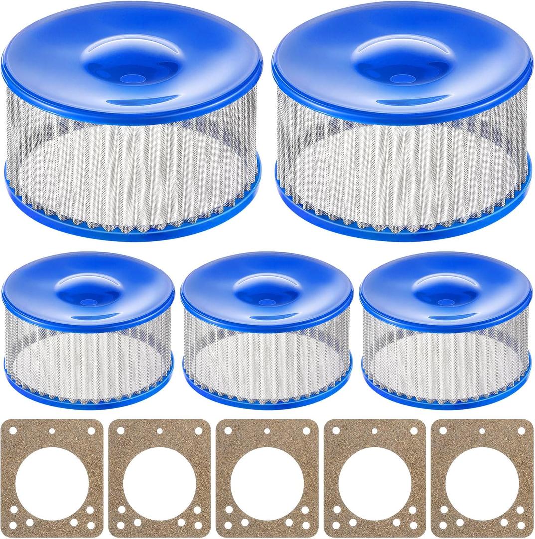 Feekoon 5 Pack Strainer Kits Compatible with Suntec, Beckett Oil Burner Parts, Gaskets and Strainers Fit Most A Series Fuel Pumps Compatible with A2VA7116, A2EA6520, A1VA-7112, Fuel Pump Screen