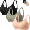 habibee Bra for Women No Underwire Comfort Seamless Bras Push Up Wireless Bras Full Coverage Bralettes, Bra Extender