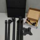 Projector Stand Tripod Adjustable, Laptop Height from 23.5 to 63.5 inches with Gooseneck Phone Holder, Floor for Office, Home, Stage, Studio, DJ Racks Holder Mount, 23.5inch-63.5inch (Black)