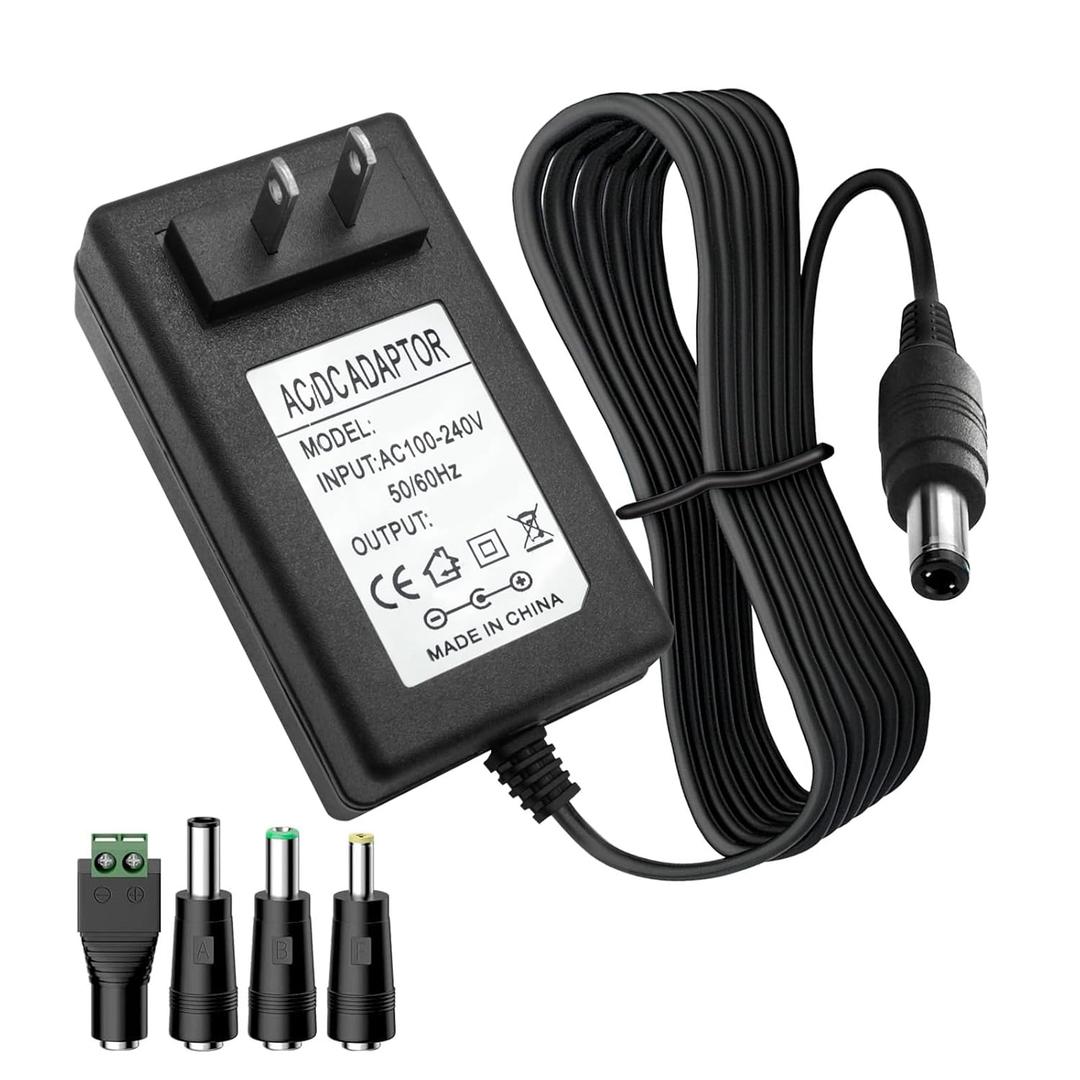 20V 3A AC DC Power Supply Adapter 20 Volts 3 Amps US Charger, DC Plug 5.5x2.1mm & 2.5mm for 20volt 0.5A 3A 1A 2A, 500mA 1000mA 2000mA 3000mA Equipment with 4 Tips ac dc adapter 100-240v, 50/60hz