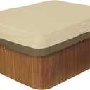 Classic Accessories Veranda Water-Resistant 82 Inch Rectangular Hot Tub Cover, Patio Furniture Covers (7' x 5'11" (Rectangular), Pebble/Bark/Earth)