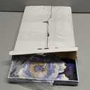 Serving Tray with Handles, 15.7 * 11.8 inches, Plastic Ottoman Tray with Exquisite Paintings, Trays for Coffee Table