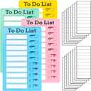 4 Pieces Chore Chart for Kids Multiple Kids - Sliding Routine Chart: Reusable to Do List, RV Checklist, Planning Board, Visual Schedule, and Reminder (Blue/Pink/Green/Yellow)
