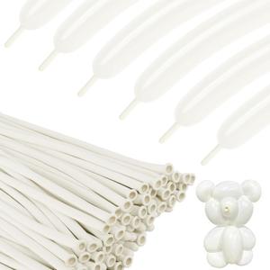 260 Balloons - White Long Balloons for Tying Balloon Arch, 100Pcs Twisting Balloon for Animal Modeling & Birthday Party Decorations