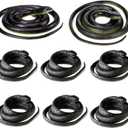 8 Pieces Large Realistic Rubber Snake Toys Fake Black Plastic Snakes That Look Real for Garden Props to Keep Birds Away, April Fools Day Prank Stuff Halloween Scary Toys, Large, Medium