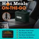 TRAVELISIMO Portable Microwave, Portable Food Warmer For Work & Home Use, Heated Lunch Box 12V/24V/110V, Portable Oven 3-in-1 Food Heater, Electric Lunch Box, Portable Food Warmer