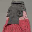 KYEESE Dog Sweater Color Block with Fuzzy Thread Knitted Turtleneck Pet Knitwear with dots in a Variety of Colors for Small Dogs Fall Winter Dogs Clothes, Pink, M (Medium (10-17lbs))