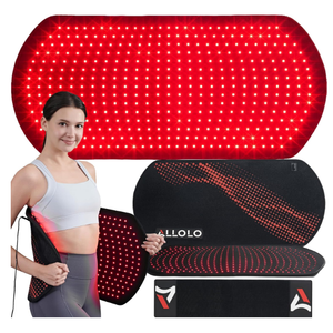ALLOLO Red Light Therapy for Body, 3 in 1 LEDs Red Light Therapy Belt with Timer Remote Control, 660nm 850nm Infrared Light Therapy Pad for Body Waist Shoulder Knee, 12.6" x 6.3" Large Area