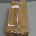 Toovip 100 Pack 5.25x3.25x8.25 Inch Small Light Pink Kraft Paper Bags with Handles Bulk, Gift Wrap Bags for Favor Grocery Retail Party Birthday Shopping Business Goody Craft Merchandise Take Out Sacks