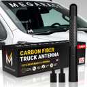 Anodized 5" Short Black Carbon Fiber Truck Antenna for Chevy Silverado & GMC Sierra 1500 2500 (1999-2026) Billet Aluminum, UV & Chip-Resistant, Car Wash Safe, Small Stubby Replacement Accessories