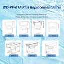 Replacement Filter for Water-drop WD-PF-01A Plus, 3 Pack - Reduces PFOA/PFOS, Chlorine, Lasts 3 Months or 200 Gallons, Compatible with Water-drop Pitchers