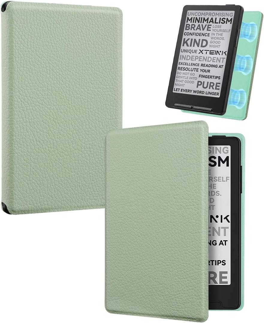 CoBak Magnetic Case for XTEINK X4, Ultra-Lightweight Protective Cover for Xteink X4 E-Reader, Secure Magnetic Attachment(Sage Green)