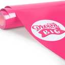 TransWonder Hot Pink Puff Vinyl Heat Transfer 12x20' - 3D Puff Heat Transfer Vinyl HTV Iron on Vinyl for T Shirts Compatible with Cricut Air or Maker