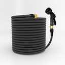 Garden Hose 100FT Water Hose with Nozzle,Flexible Lightweight Garden Hose for OutdoorUse, Watering, and Cleaning (Black)